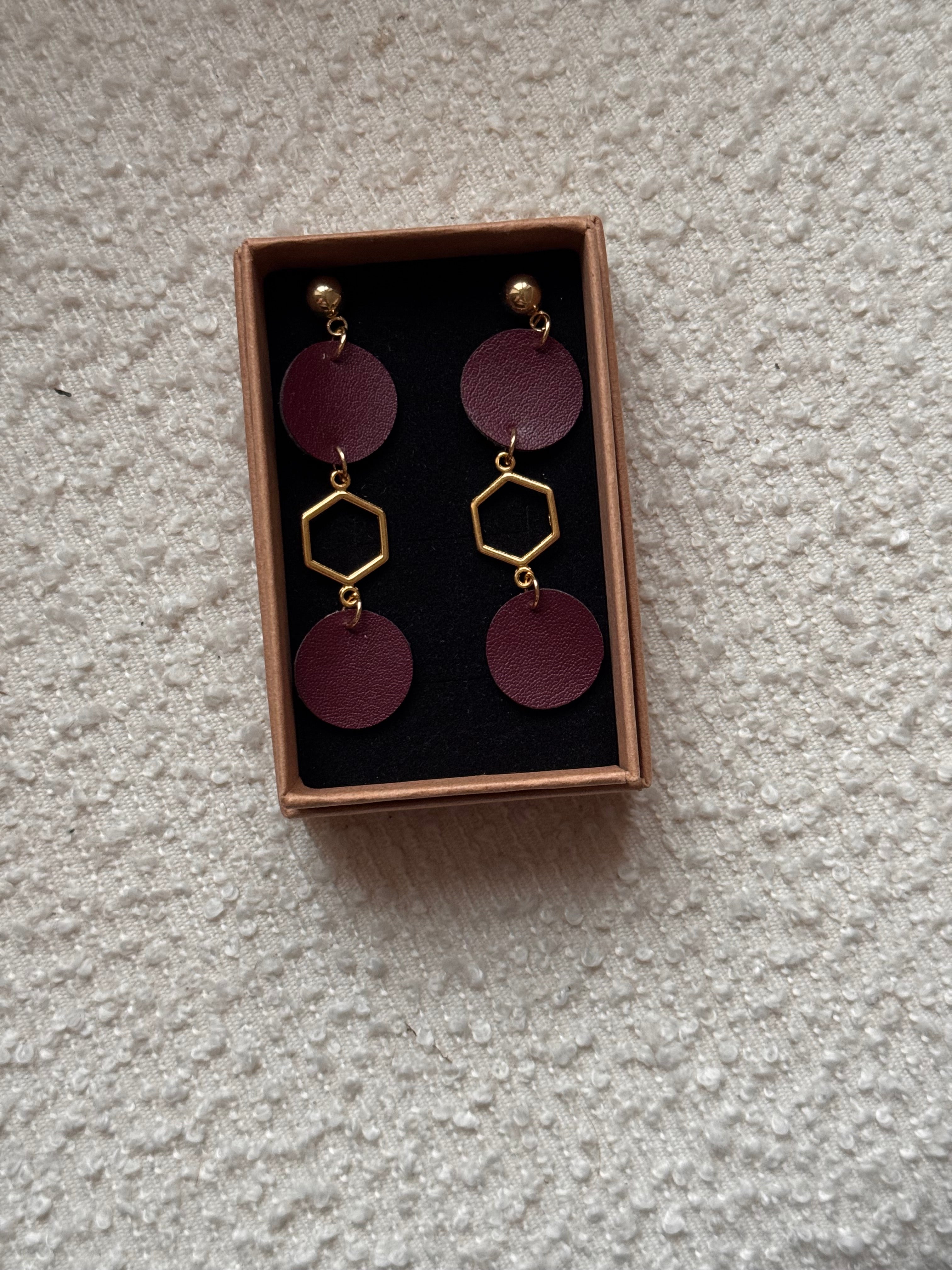 BOUCLES D'OREILLES raisin